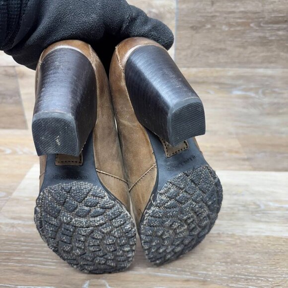 Born Gertrude Brown Leather Booties Women's Size 7 - Picture 4 of 8